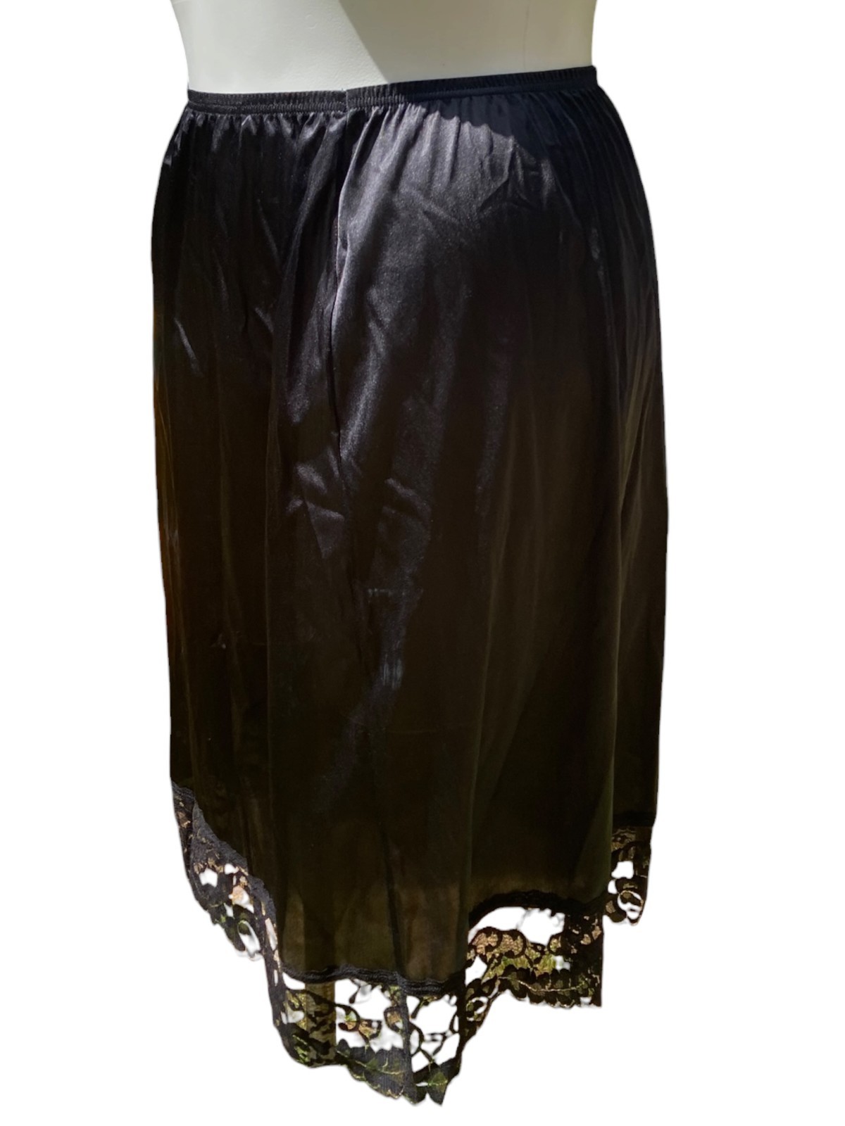 Vintage Vassarette Black Half Slip Size 2XL 26″/ 46 Style 11-805