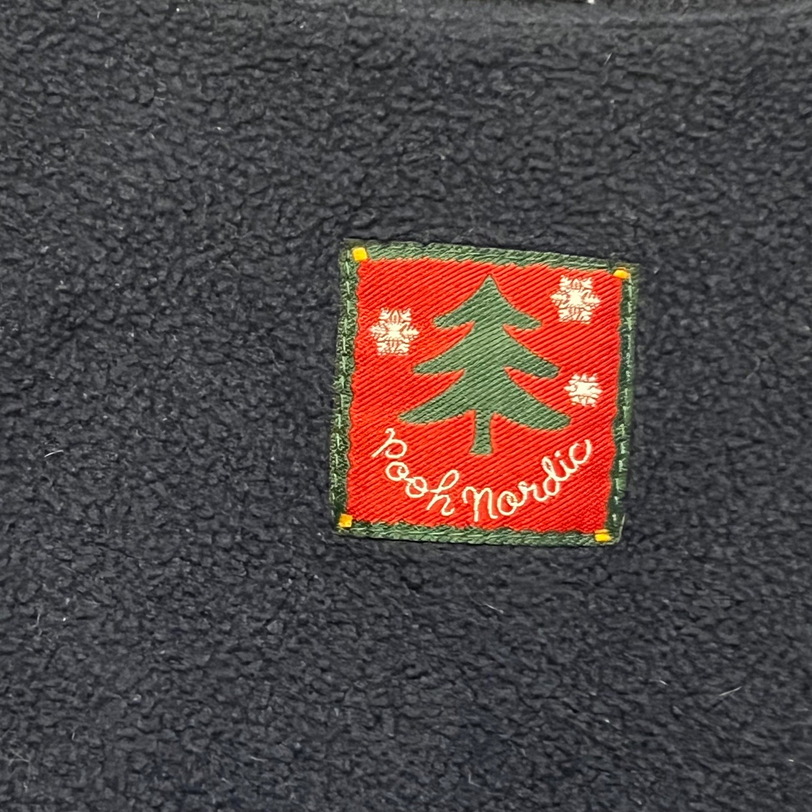 VTG Disney Store Winnie the Pooh Embroidered Nordic Fleece Sweatshirt Navy Sz L