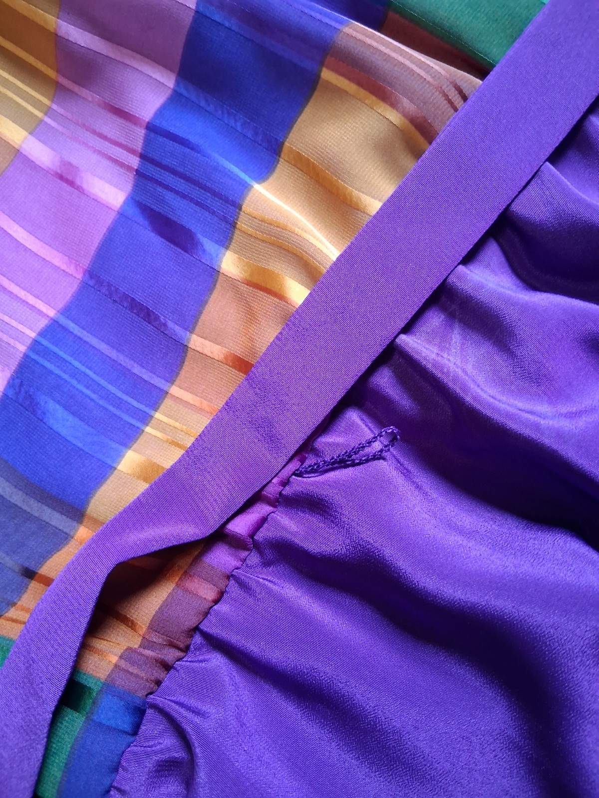 Vintage 1980s Caron Chicago 3-piece Purple Plaid Flowy Cottagecore Sundress Suit