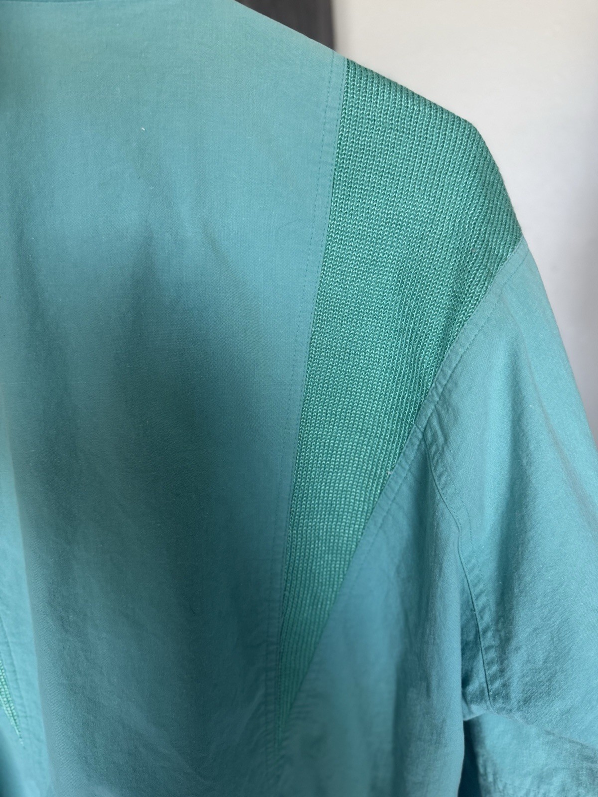 Vintage Andy Johns Woman’s Cotton Zip Coat Size Medium Mint Green 80s vibe