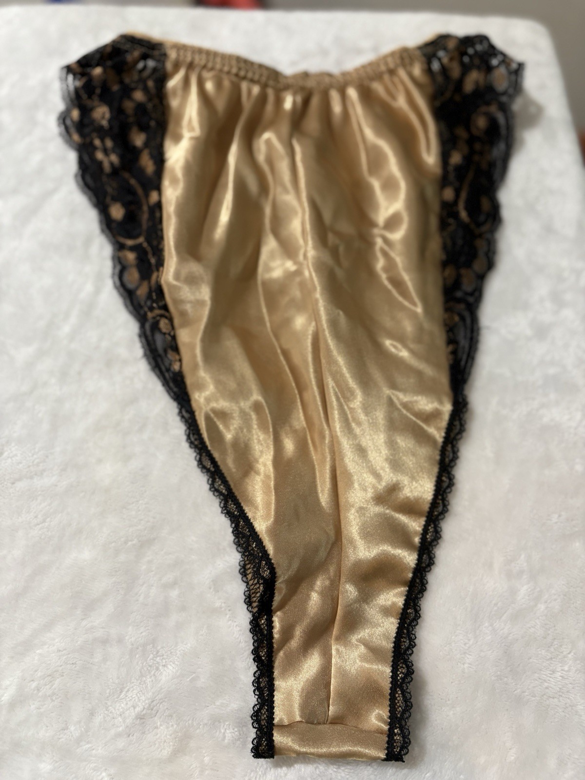VTG Lucie Anne Panties & TANK 2XS French Cut Gold High Waisted USA B-32 W-28