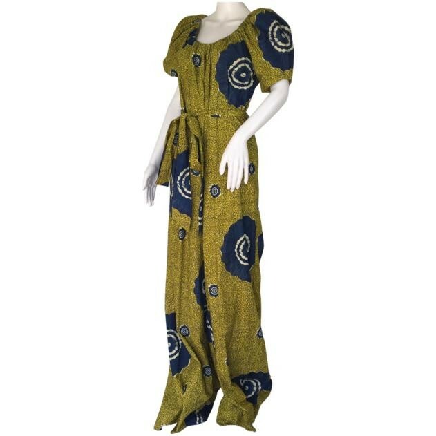 Ulla Johnson Jumpsuit Palazzo Green Multi Size 4 Classic Elegant Casual DMA44