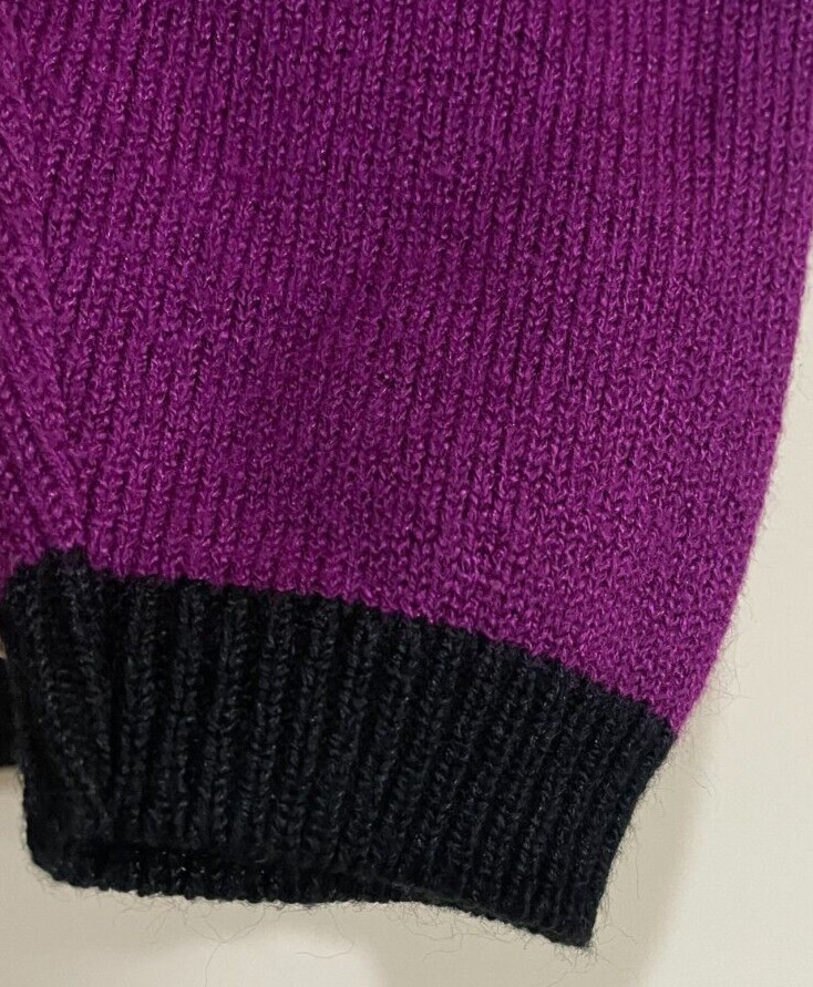 Vivanti Vintage Knit Skirt/Sweater Set 2-piece EUC Size 6 Violet/Black