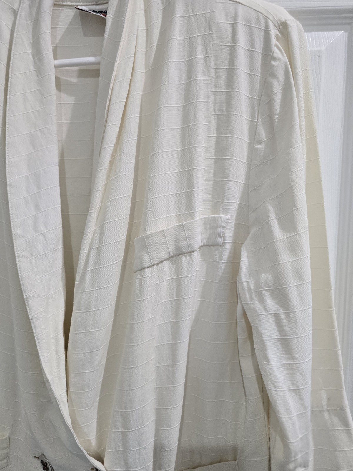 Jackpot Womens Vintage 70s Blazer Relaxed Fit Chic Structured Cream Color EUC