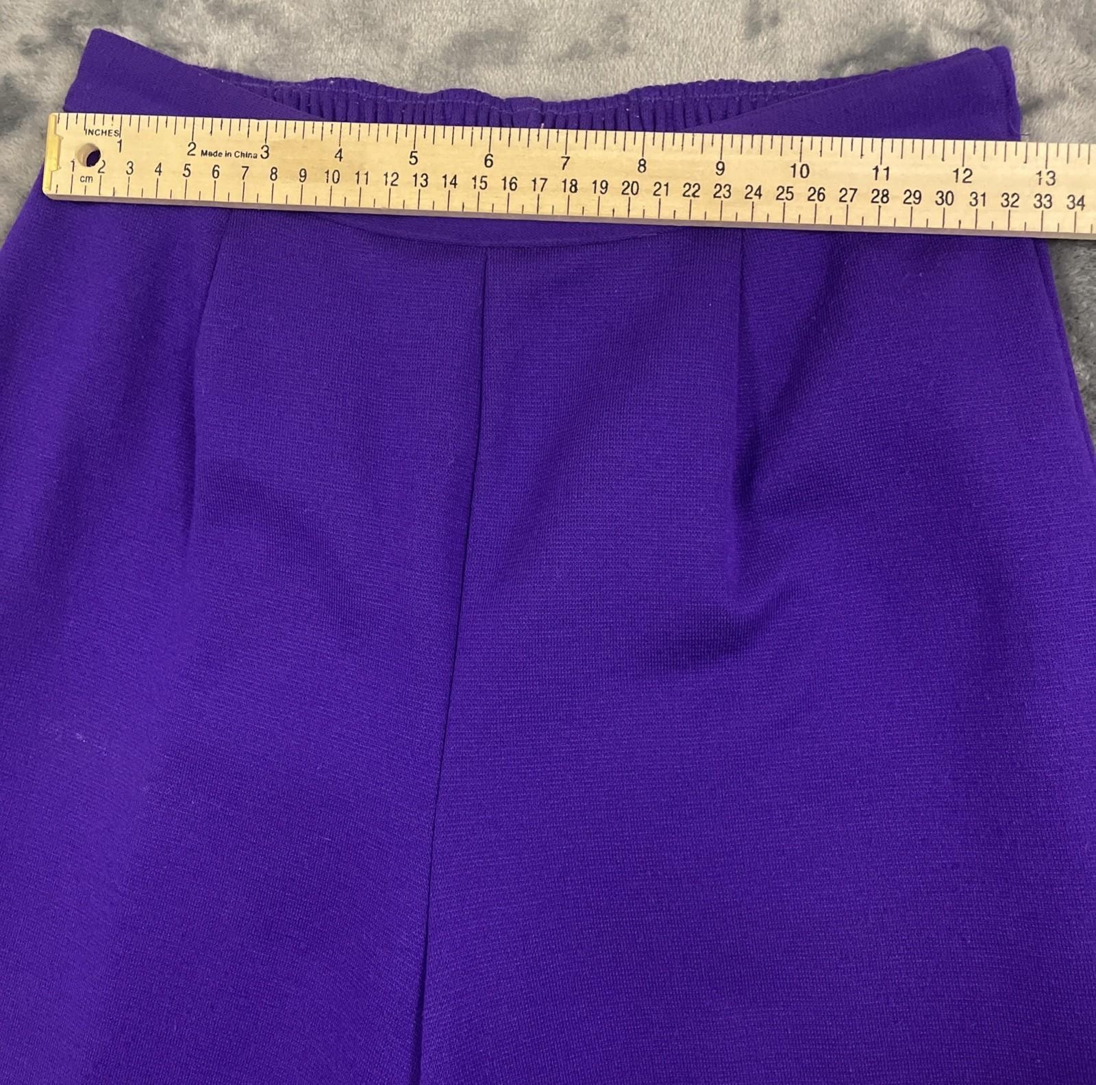 Vintage CLIO Purple Knit 2 Pc Suit Set Jacket Pants Women Small Made USA EUC