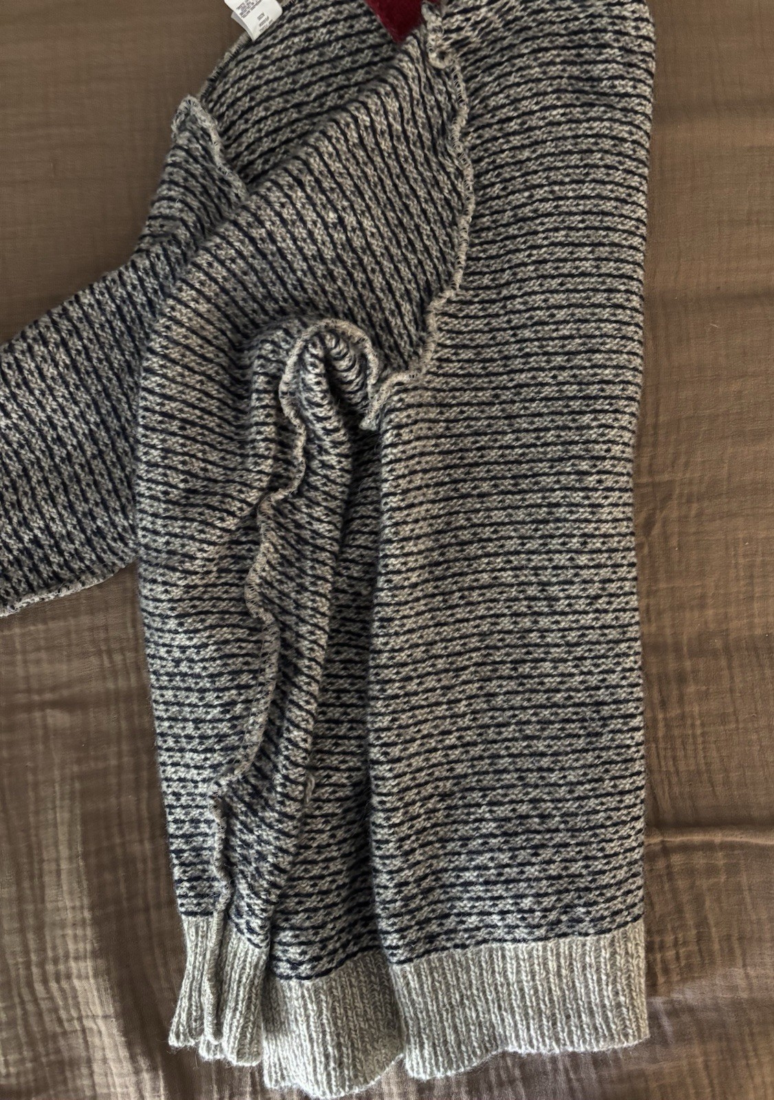 Vintage L.L. Bean USA Norwegian Wool Blend Cardigan Sweater (Size XL)