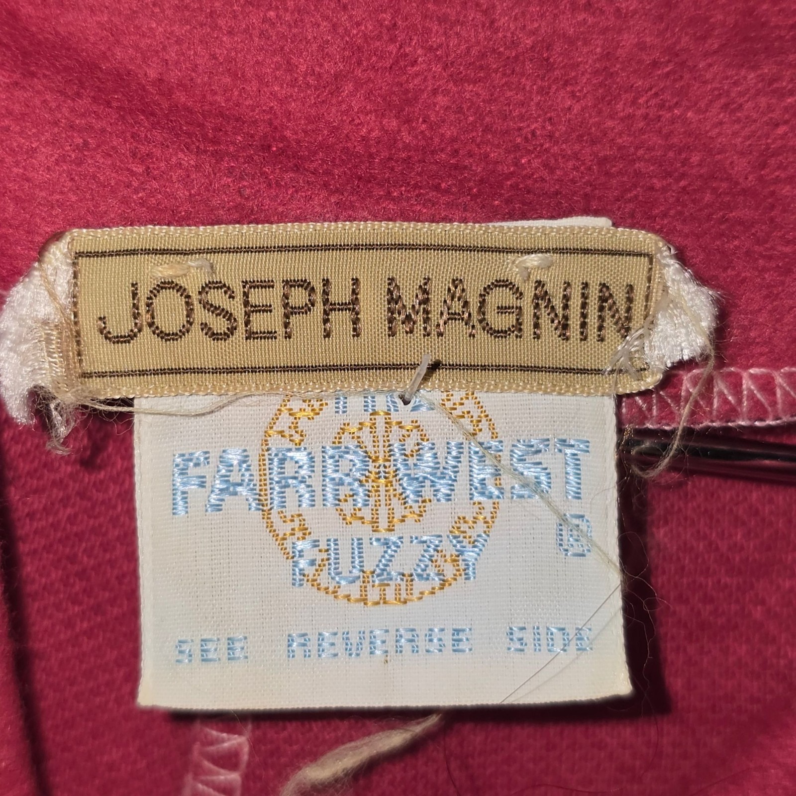 Vintage 1970’s Joseph Magnin The Farr West Fuzzy RARE Striped House Coat, Sz L