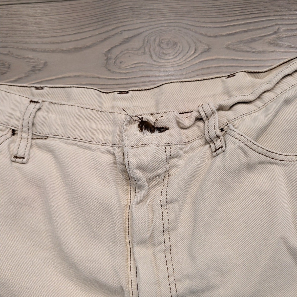 70s Maverick Soft Cream Twill Womens Shorts
