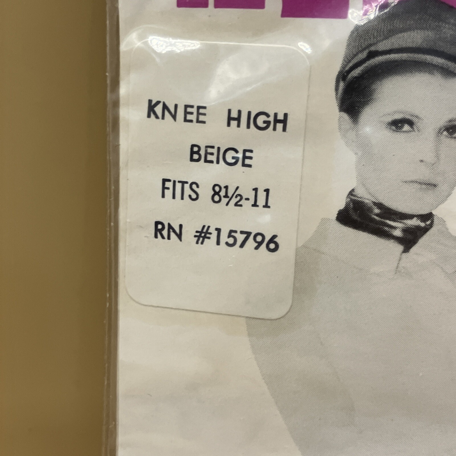 Vintage Knee High Beige Seamless Stretch Nylons 8 1/2 To 11 Brand New