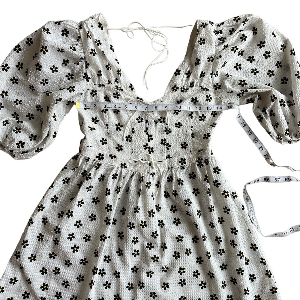 For Love & Lemons Connie Mini Dress in Ivory Size S