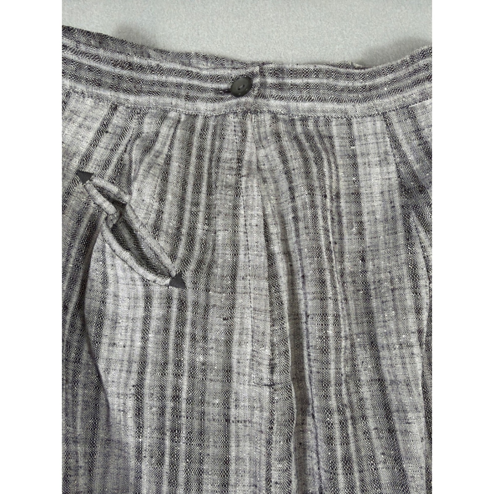 Vintage Lampl Fashions Grey Stripe A-Line Skirt Rayon Acetate Size 11/12 0698