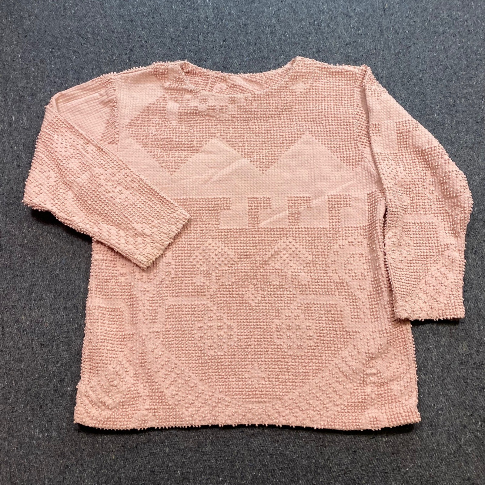 Painted Pony Vintage Chenille Top Sz L Womens Pink Boho Popcorn Southwestern USA