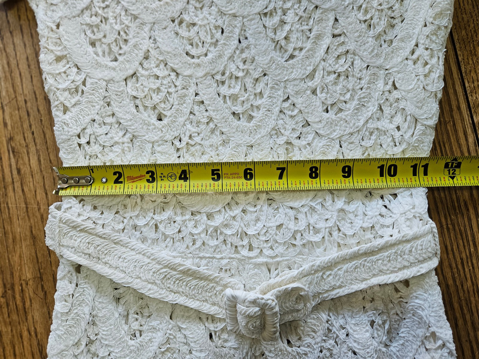 Vtg Glengyle Cream Sheath Crochet Lace Dress Scallop Pattern Small Petite?