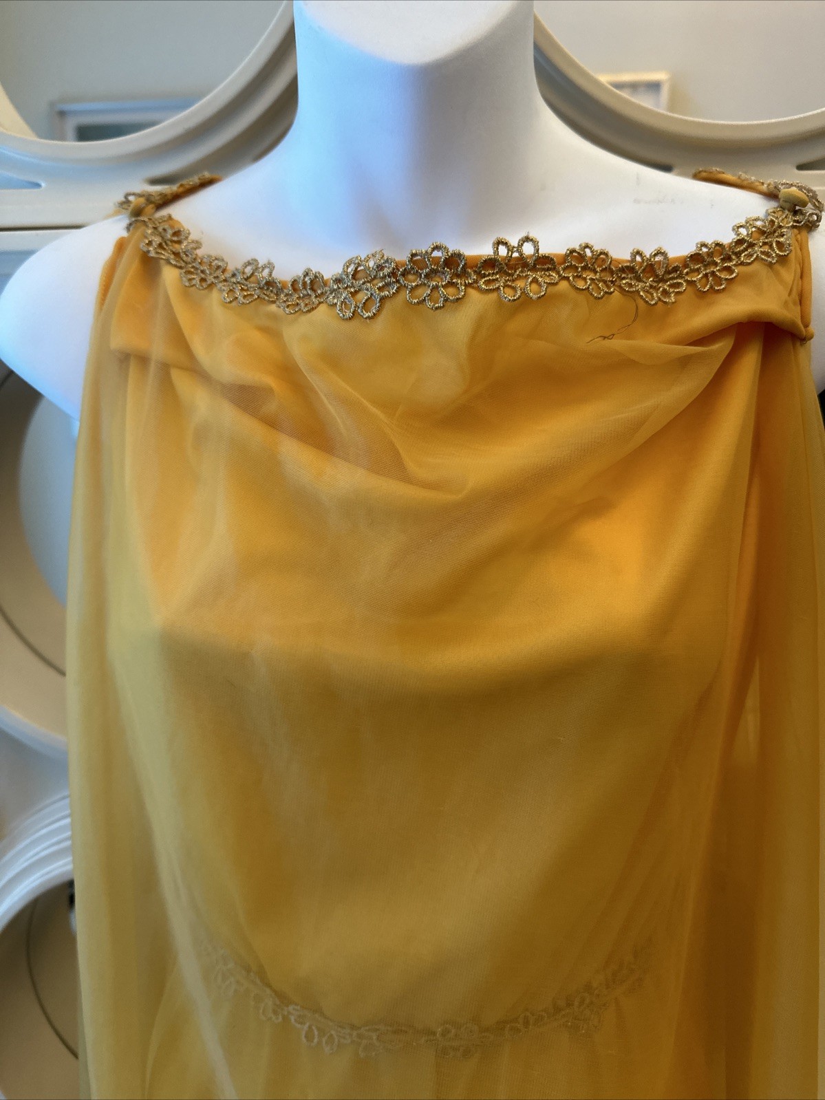 Glydons Hollywood 50s Apricot One Piece Harem Pants & Overlay Lounging Outfit M
