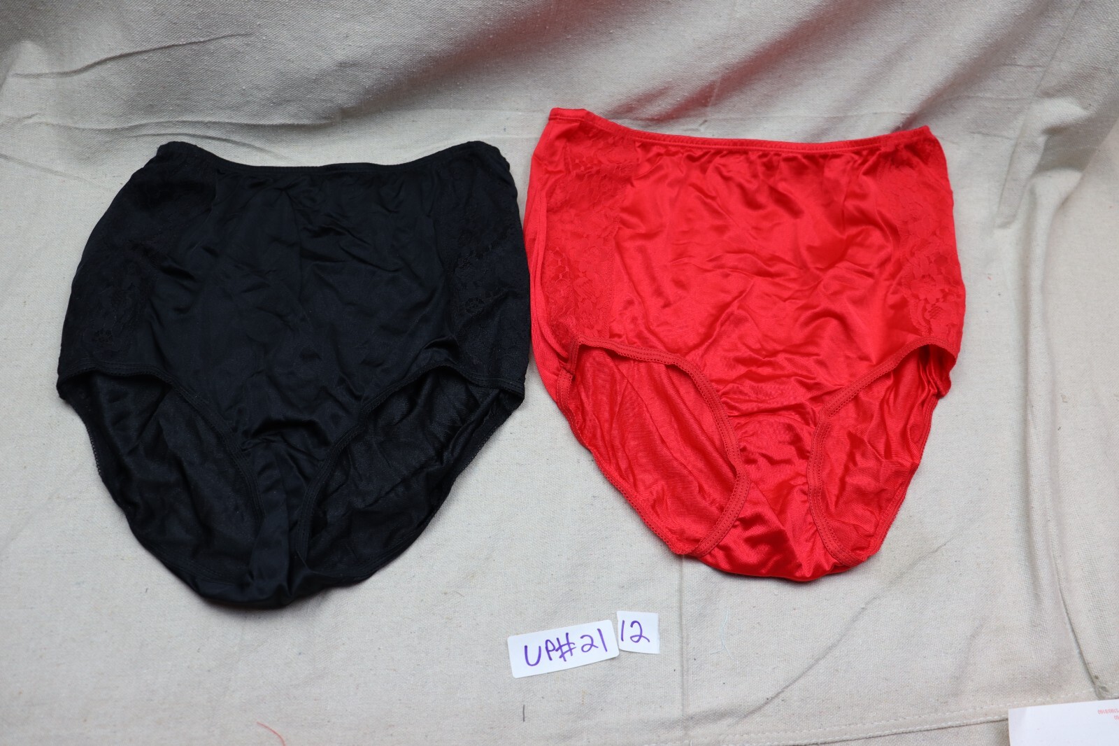 Vintage NYLON Panties Retro Pin-Up Red Black Size 8 Smart Fit NWOT Lingerie