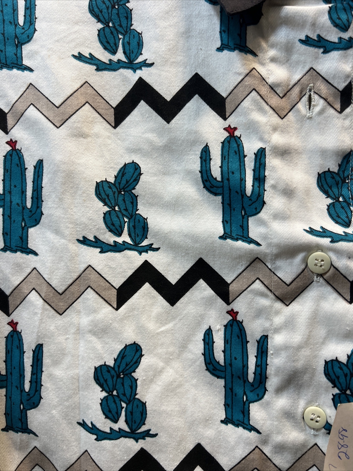NWT Vintage Southwest Canyon Womens Rodeo Queen Western Shirt Cactus Size M