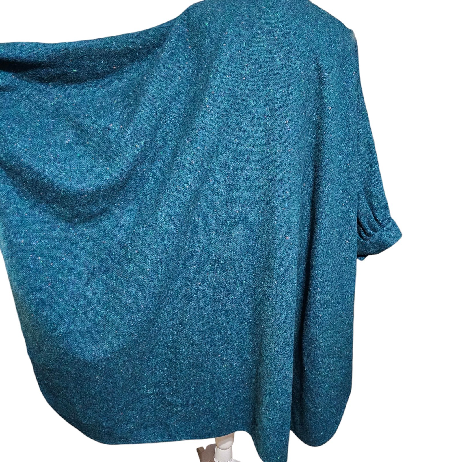Jimmy Hourihan Pure Wool Donegal Tweed Walking Cape Ireland Green Speckled