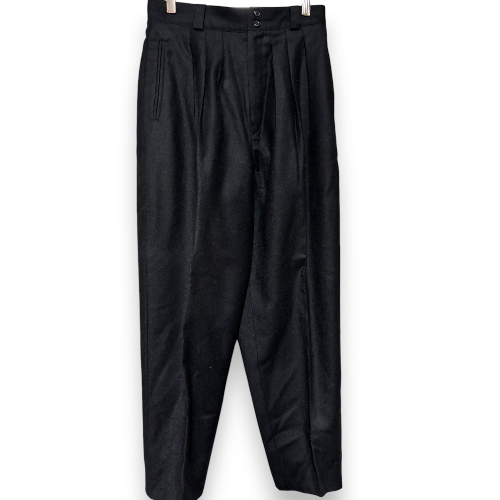 David N VTG 90s Y2K womens 100% wool 2 button pleated high rise dress pants sz 8