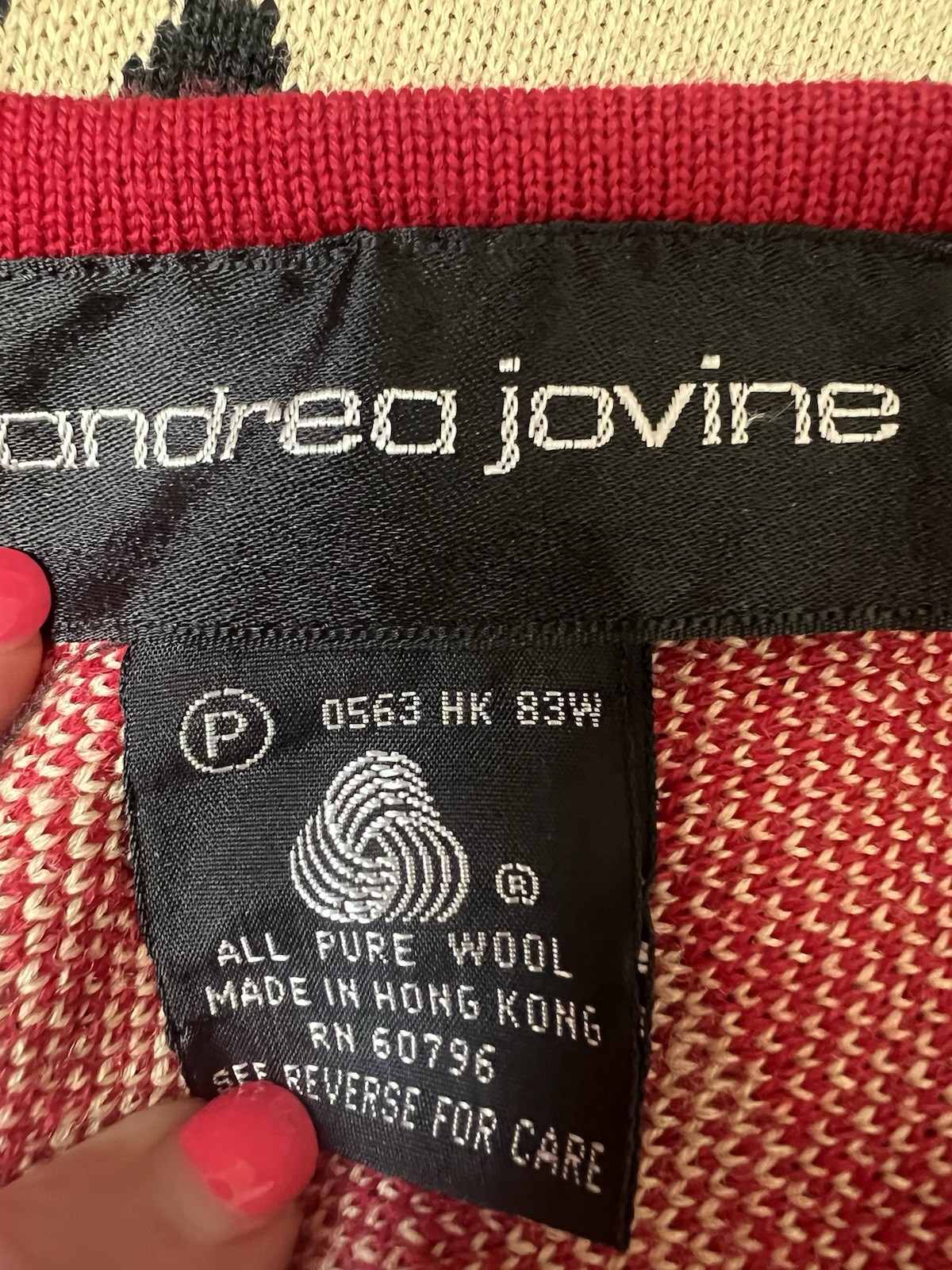 ANDREA JOVINE Vtg 80s Wool Aztec Blanket Fringe Sleeveless Sweater Dress Sz M