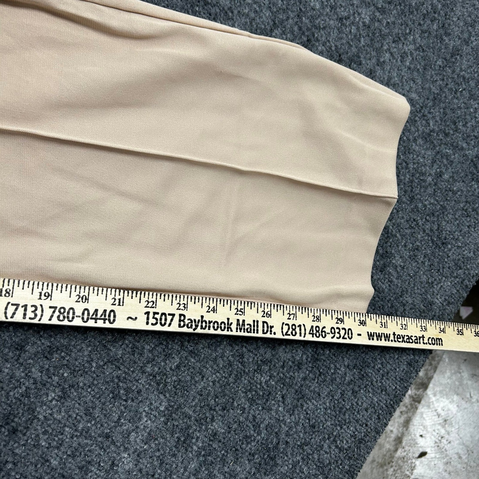 Vintage Dress Pants Womens Size 9/10 Beige Wide Leg Elastic Waist Crease Casual