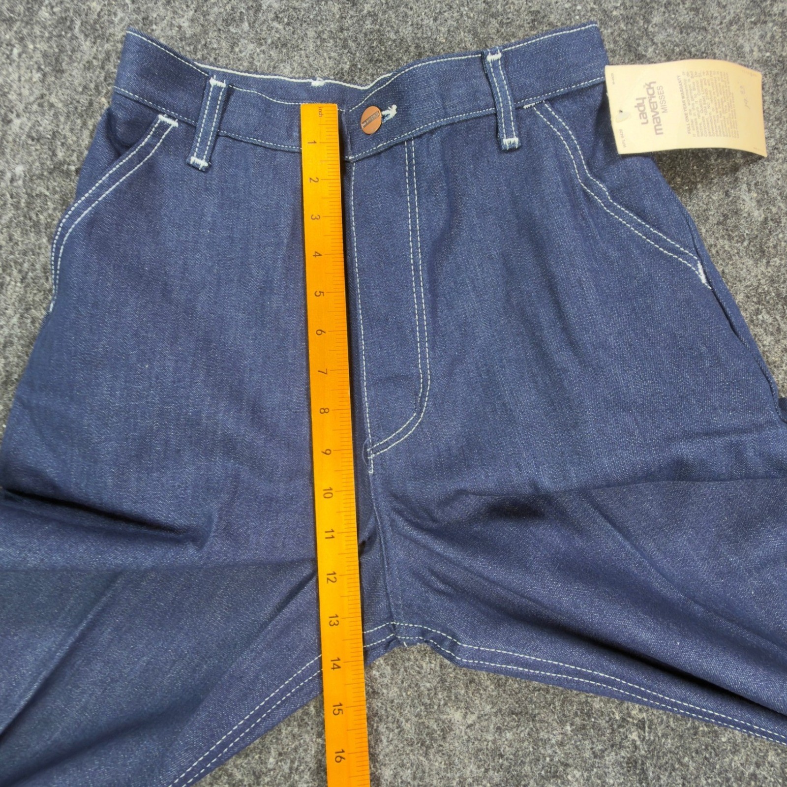 Lady Maverick Vintage 70s Jeans Women 10 Blue Cotton High Waist NWT Made in USA