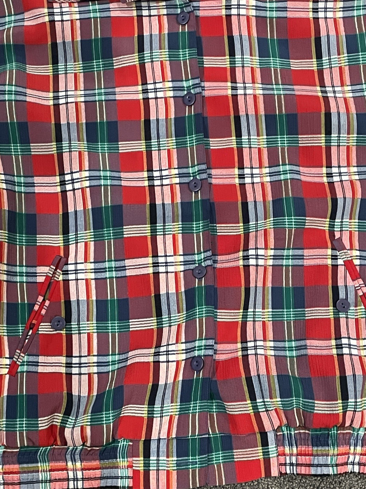 Vintage Tartan Plaid Lightweight Spring Jacket Size XL 90’s Y2K Preppy Golf Core