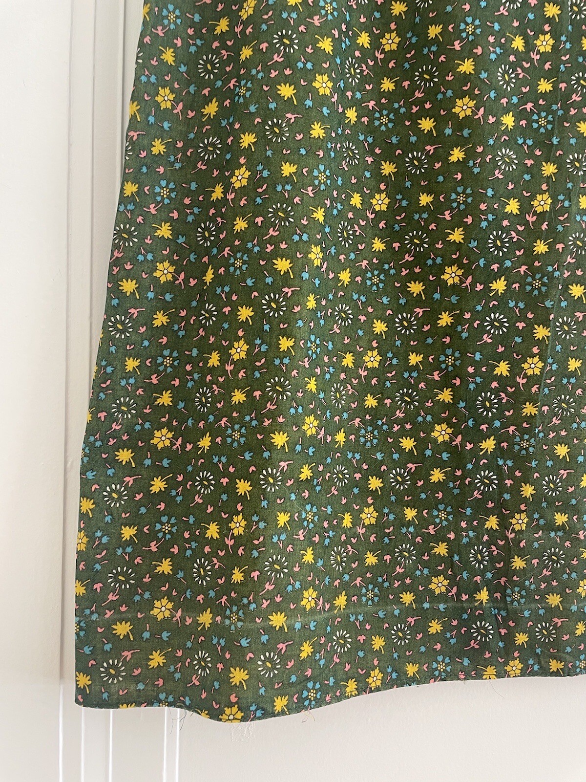 Vintage 60s “Century Of Boston” Wool Boho Groovy Printed Midi Skirt S/M