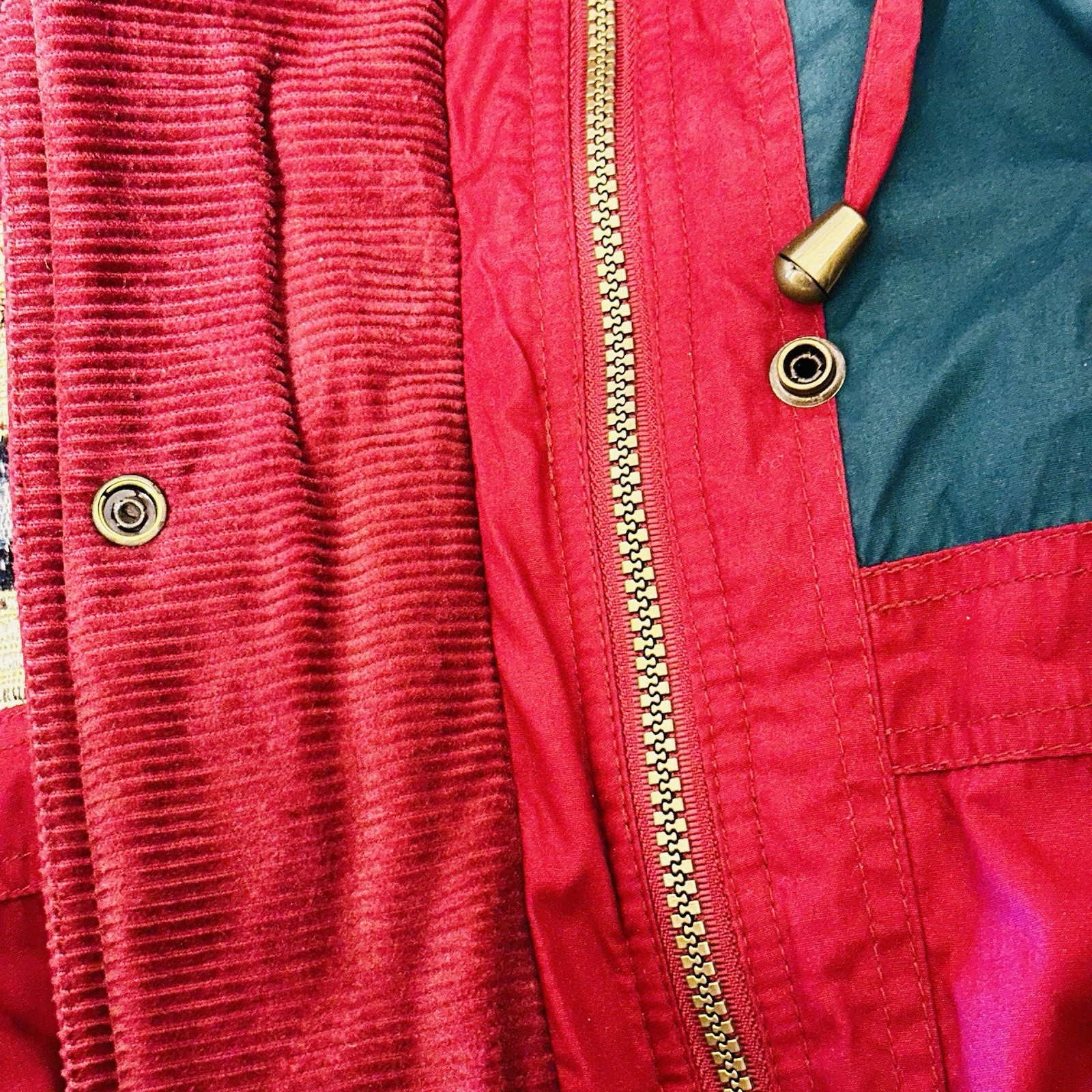 Vintage Retro 80s/90s Innovations By Izzi Ski Jacket Corduroy Aztec Panels Med