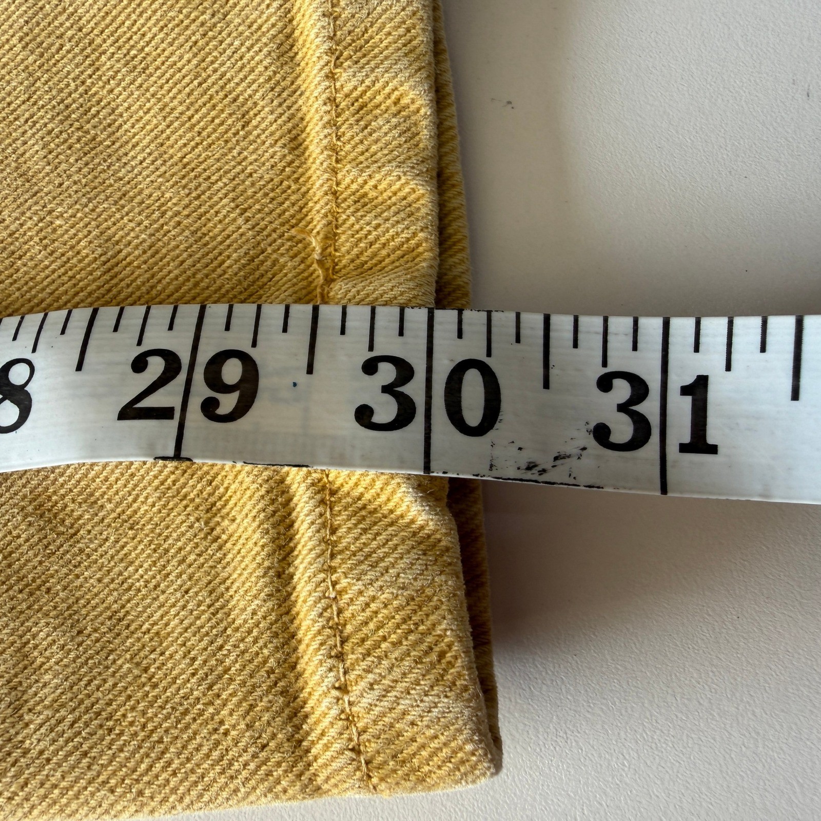 Vintage Nuovo County Seat Mustard Yellow High Waisted Tapered Denim Pants 7/8