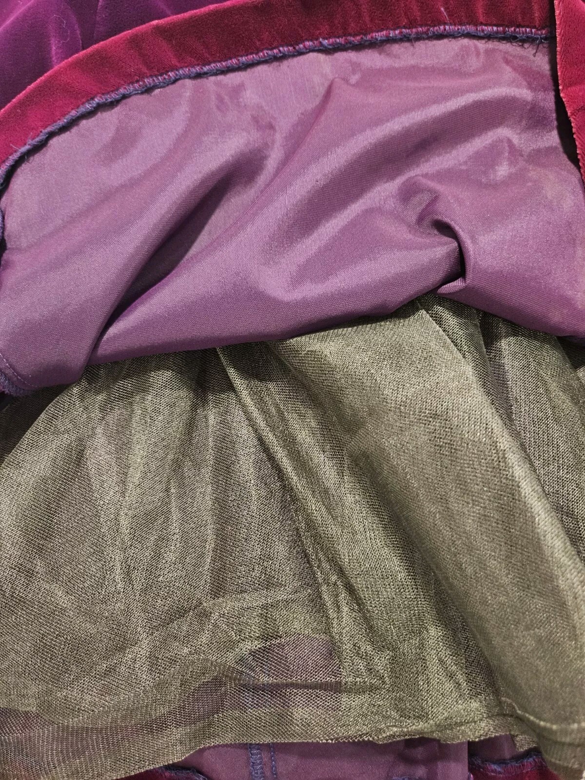 Scarlet Nite Size 5/6 Purple Velvet Mini Dress Chiffon Fit And Flare Vintage 80s