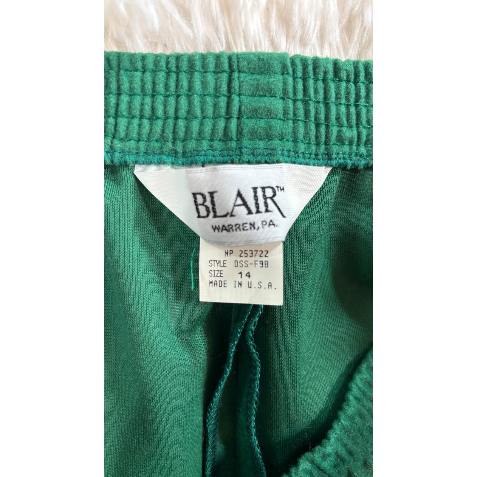 Vintage 70s 80s Blair Kelly Green Blazer Jacket Suit Skirt Shoulder Pads