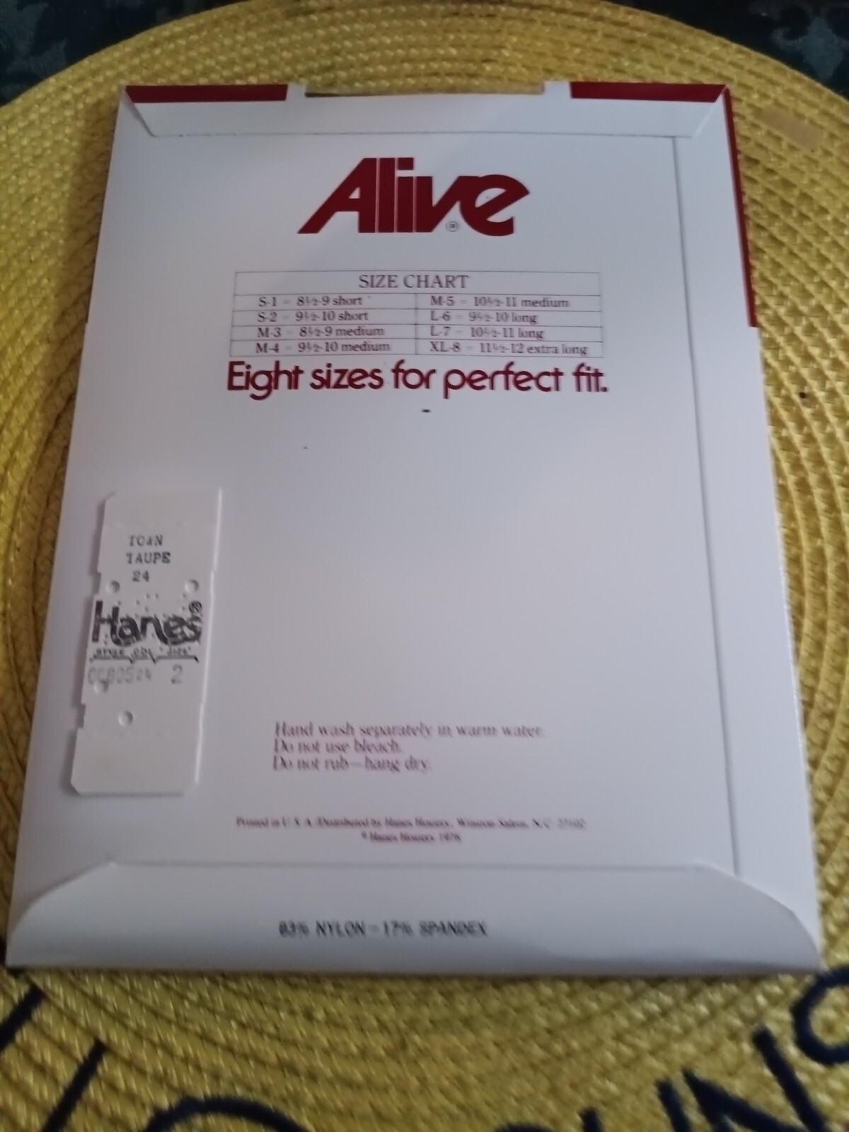 Hanes Alive Sheer Support Garter Stockings 805 Town Taupe 9 1/2-10 S
