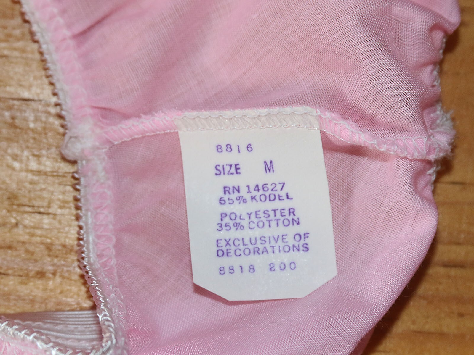 Vintage Women’s Sz M Babydoll Sheer Sleep Set Pink Stones Wear World of Fashion