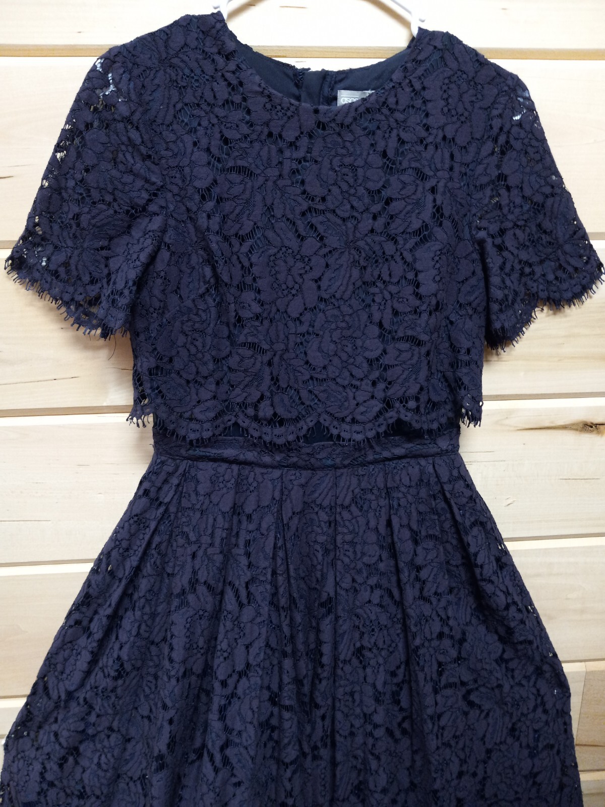 Elegant ASOS Maxi Fit and Flare Lace Party Dress Purple and Blue. Size 4. #A