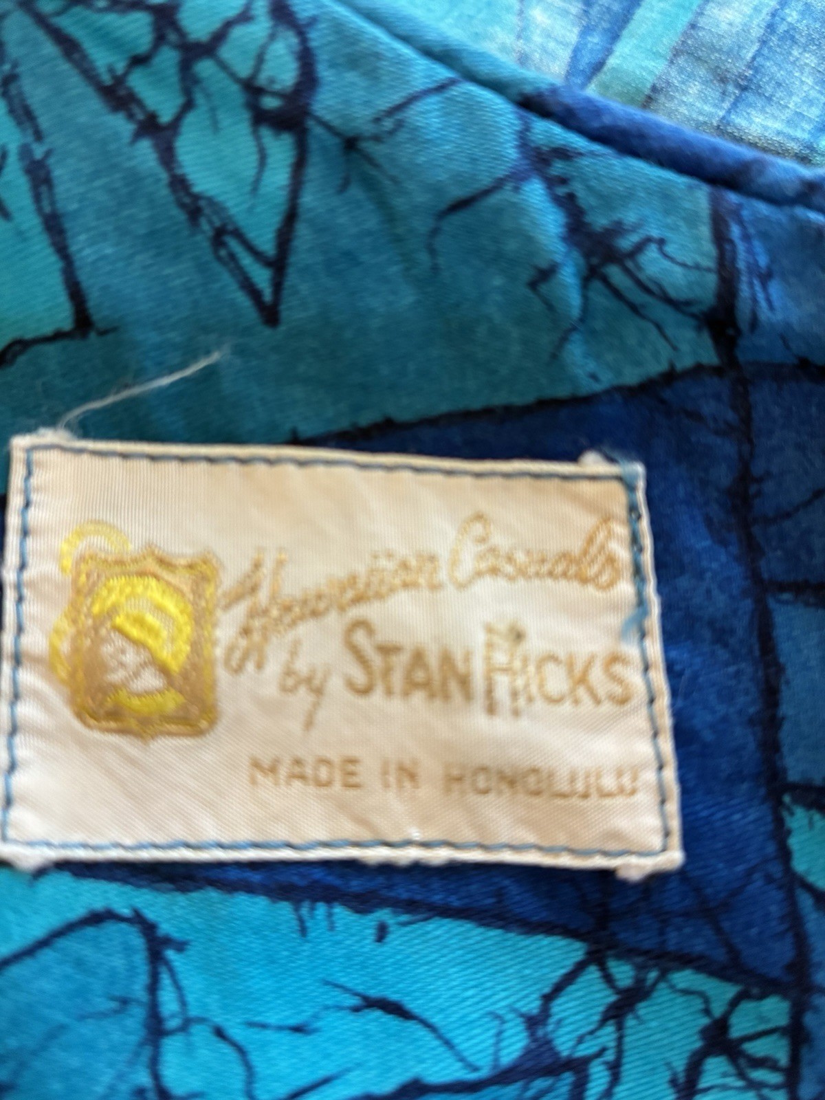 Hawaiian Creations Sleeveless Dress By Stan Hicks, Vintage, Sz Small, Turquoise