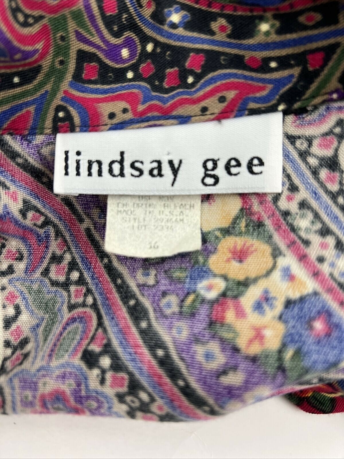 Lindsay Gee Women’s Button Up 3/4 Sleeve Floral Blazer Size 16