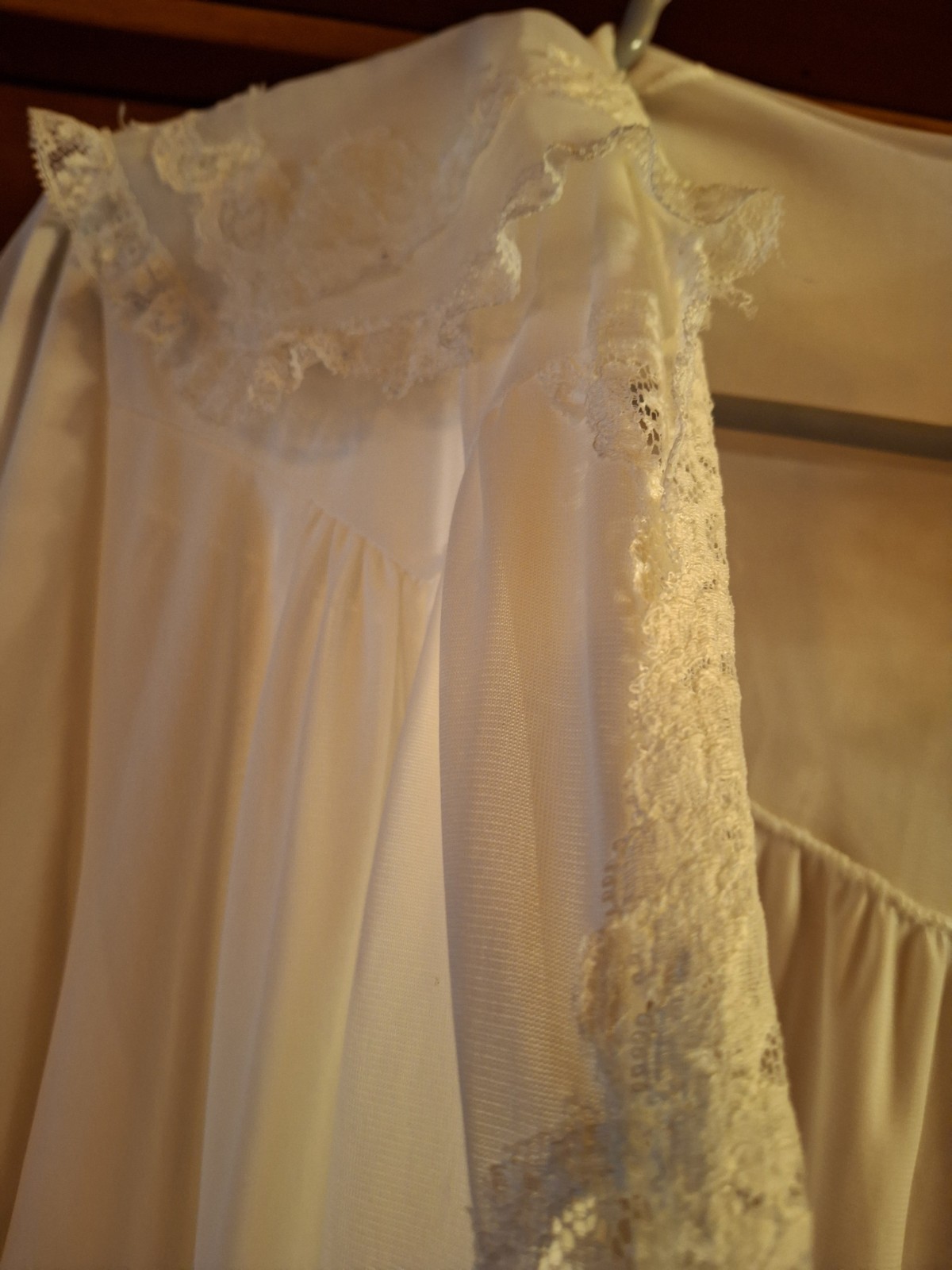 Vintage Charmode Robe White Sheer Sears & Roebuck Lace