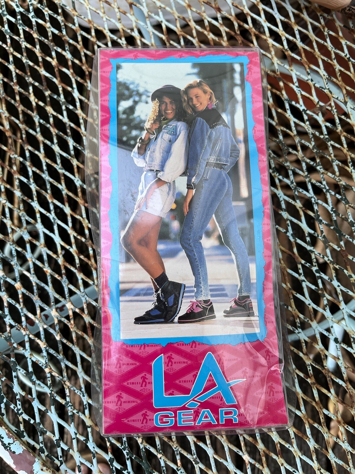LA Gear Street Hiking Fashion Slouch Socks 3 Pr White Black Heather Gray Vtg 90s