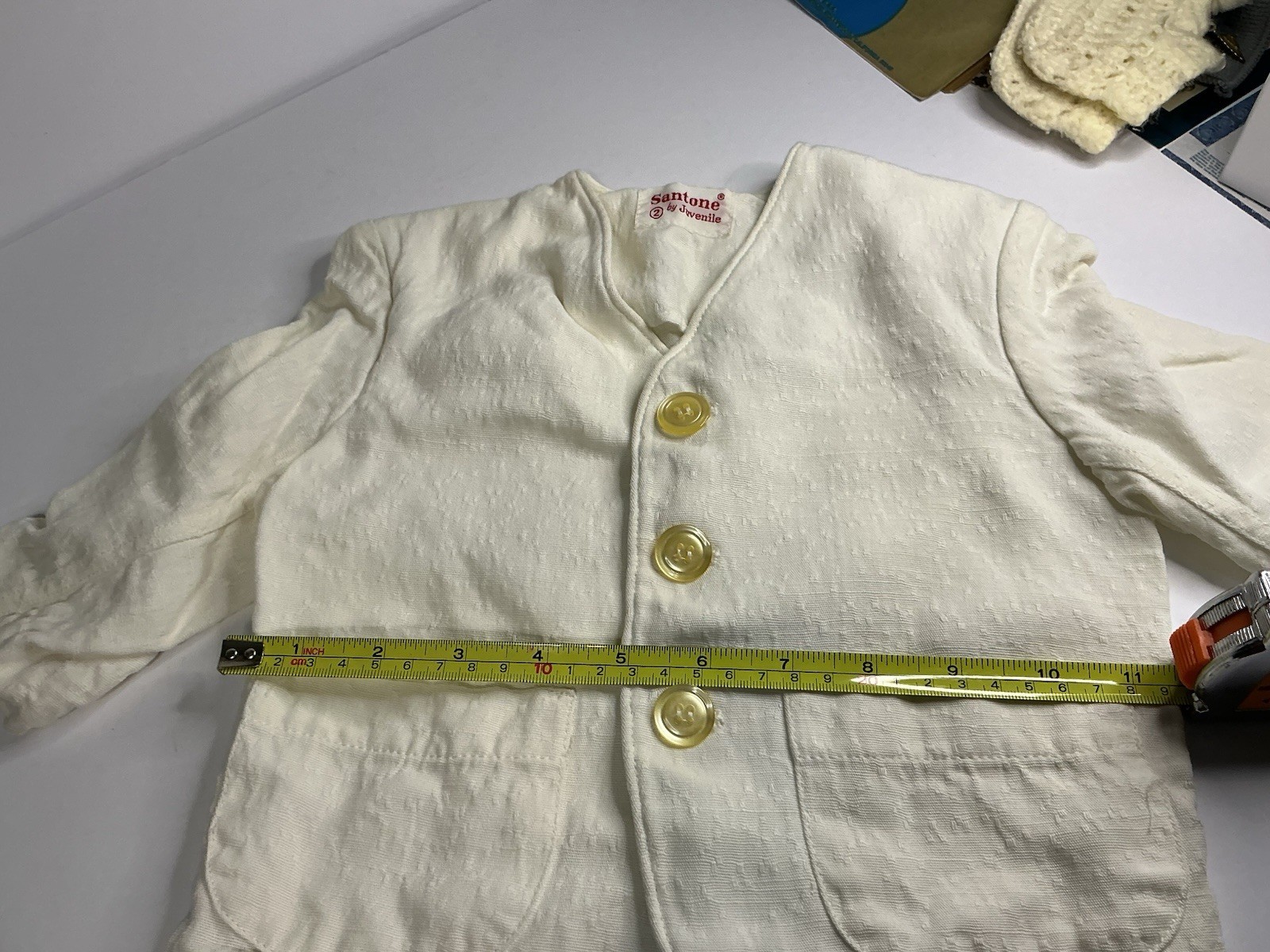 Vintage 1950s Santone romper, sailboat knit, and classic cardigans