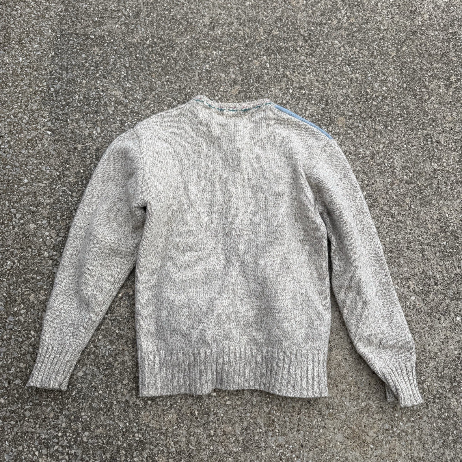 VTG 80s Woolrich Novelty Sweater Amish Farm Spinning Wheel Wool Sz S Buggy Goose