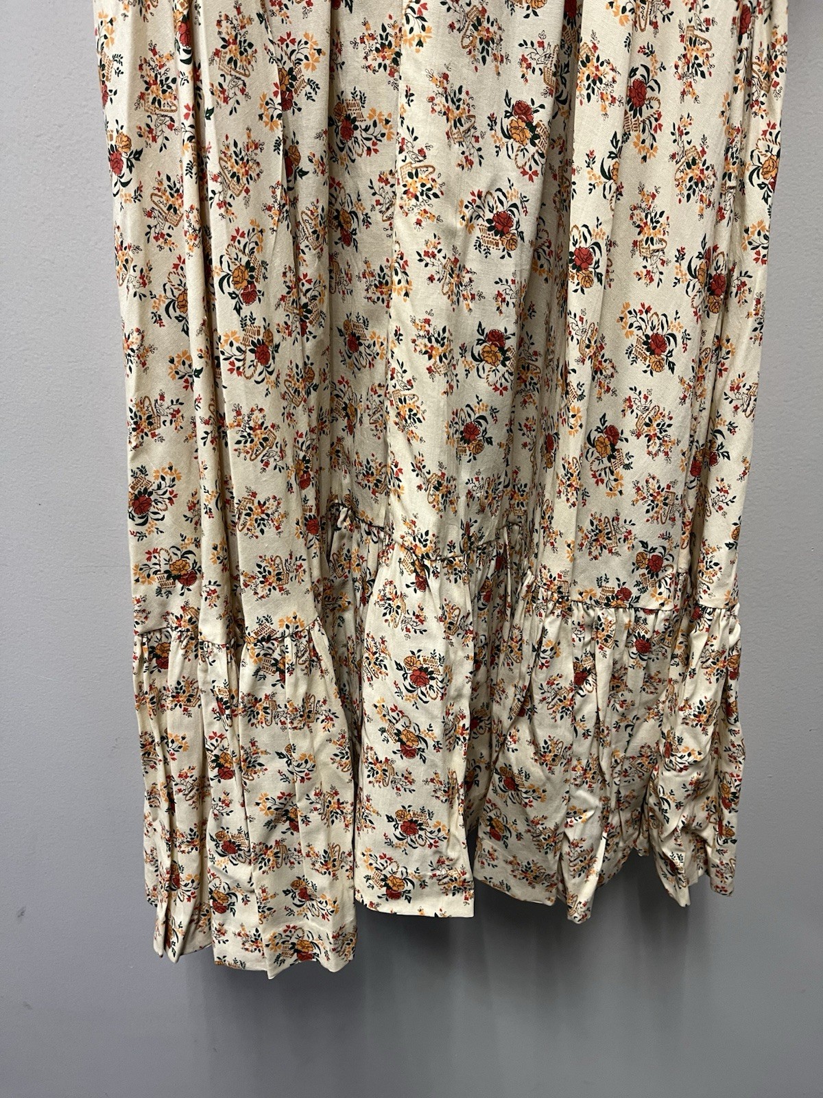 VTG Handmade Amish Prairie Dress w/ Bonnet Floral Calico CottageCore—XS/READ