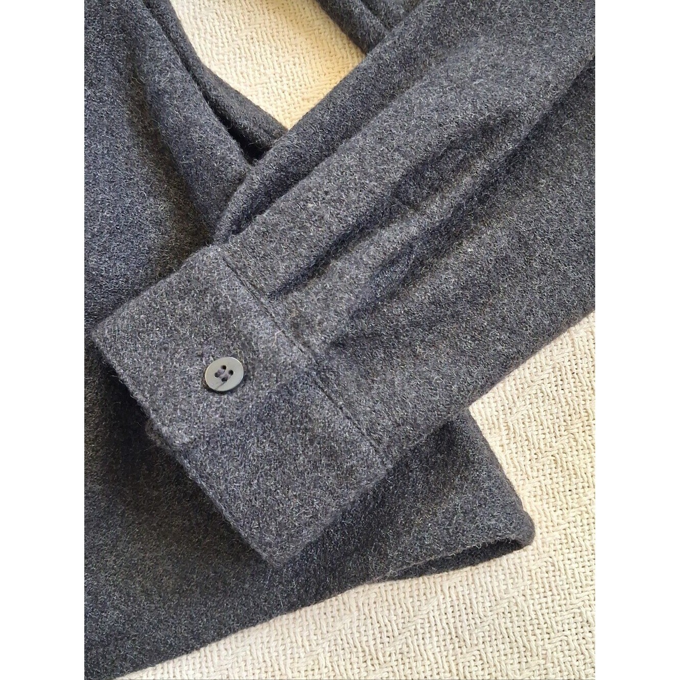 eileen fisher wool collared sweater medium minimalist quiet luxury lagenlook