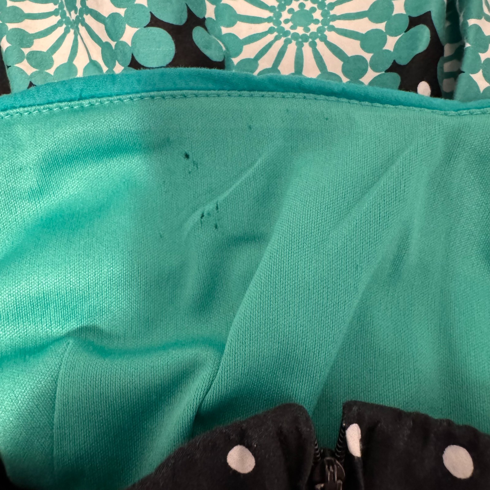 Y2K Vintage Strapless Mini Dress 0 XS Turquoise Blue Polka Dot Tulle A-Line