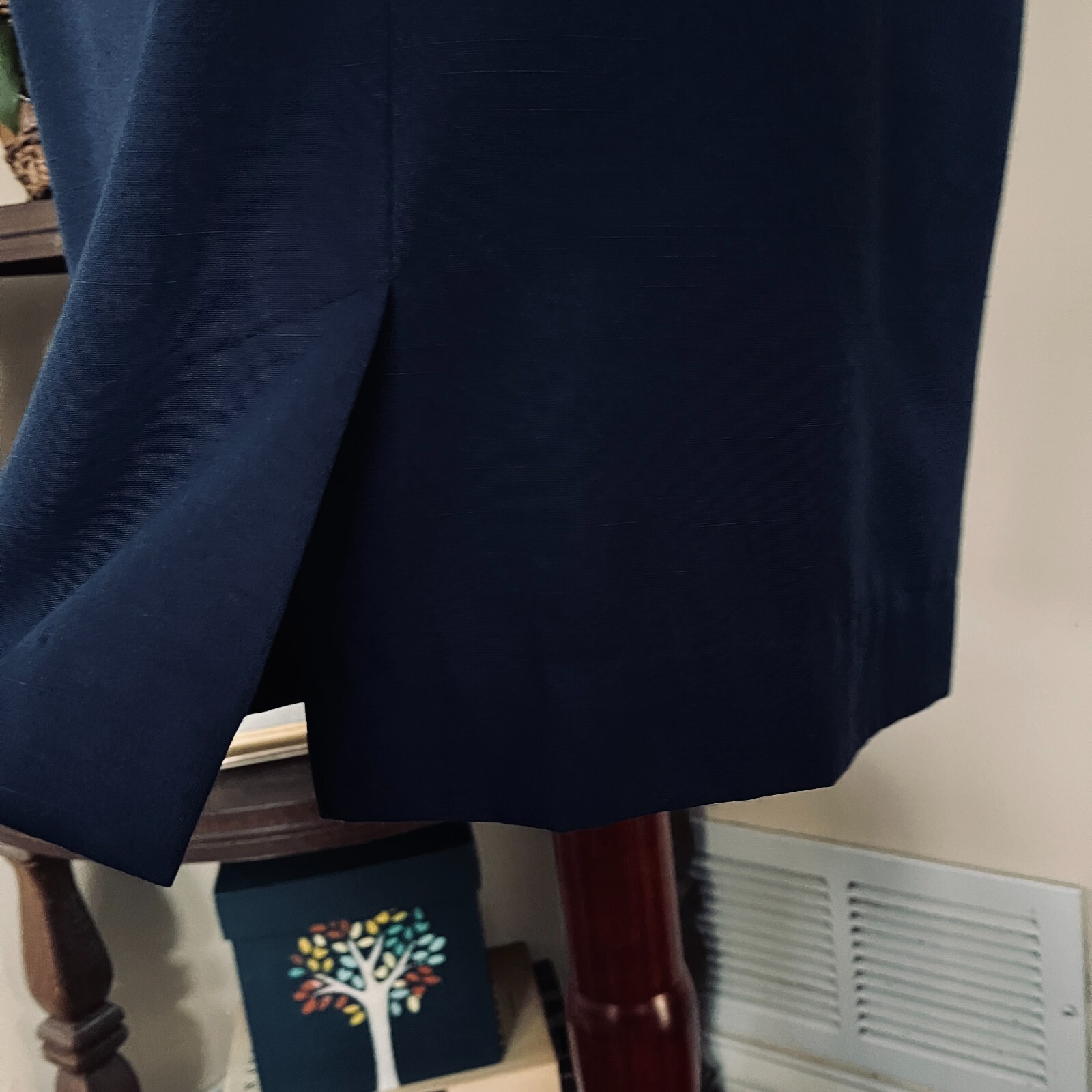 Diane Roberts Vintage Navy Blue Nautical Dress sz 14H Gold Star Buttons 3 piece
