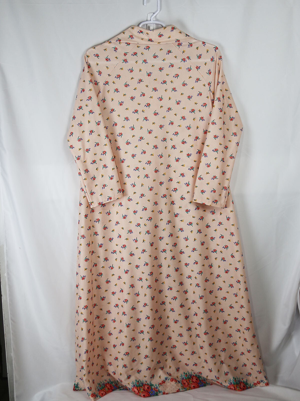 Vintage House Dress 1970’s Elaine Sklar Sz L Maxi Kaftan Housewife Brady Core