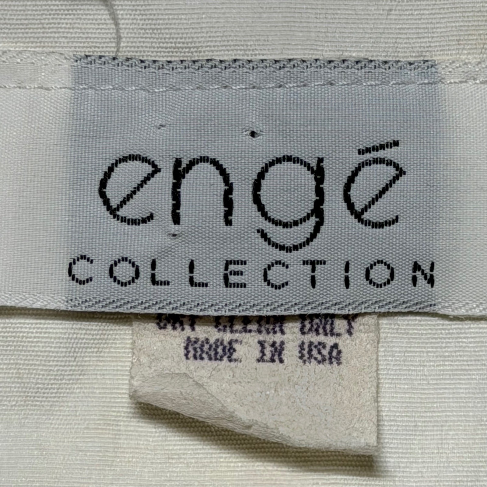 Enge Collection Vintage Tan Vest Layered Midi Dress Size 8 Made in USA Soutache