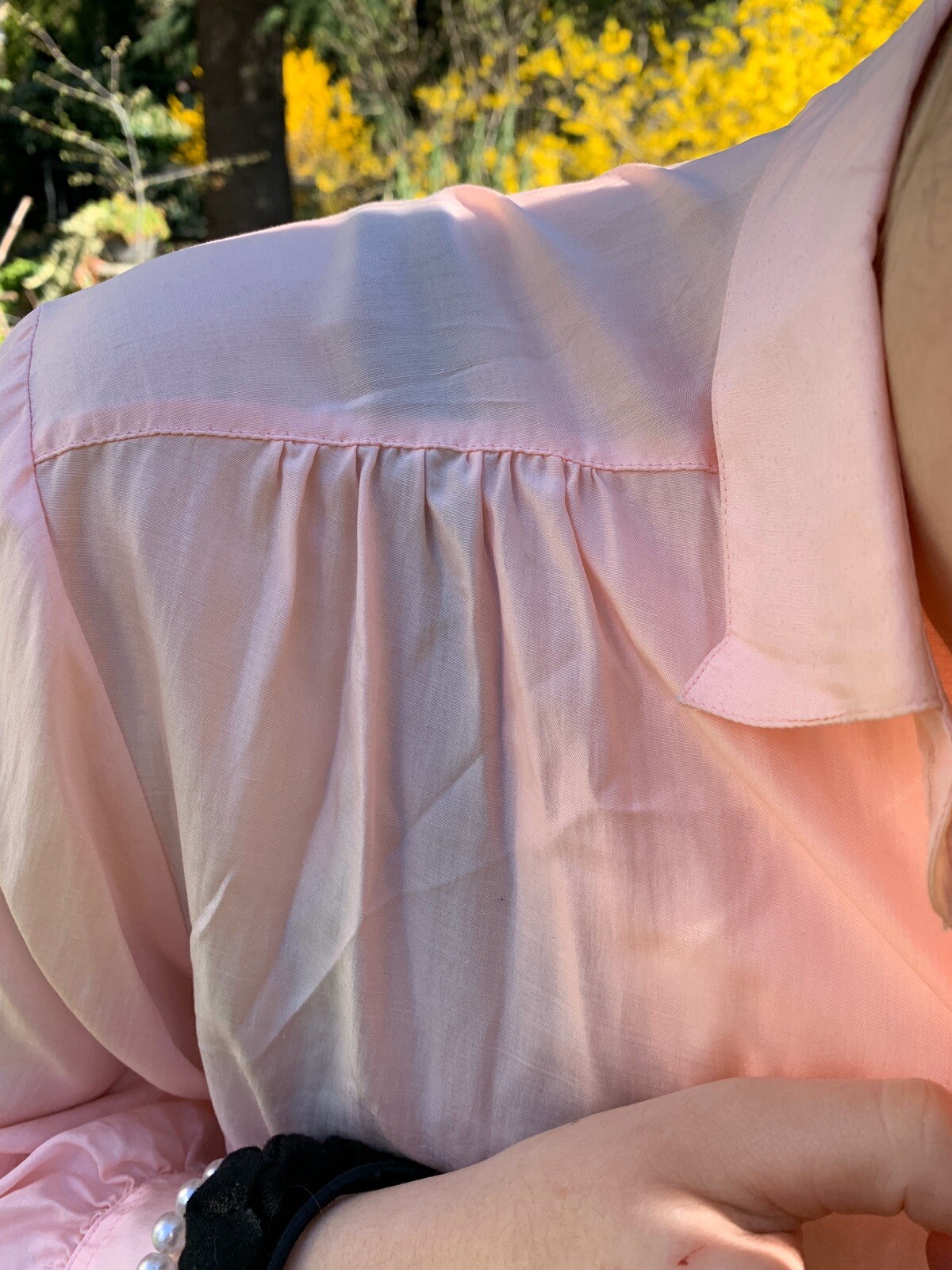 Ladies blouse shirt size 40 pink 80s true vintage 80s summer