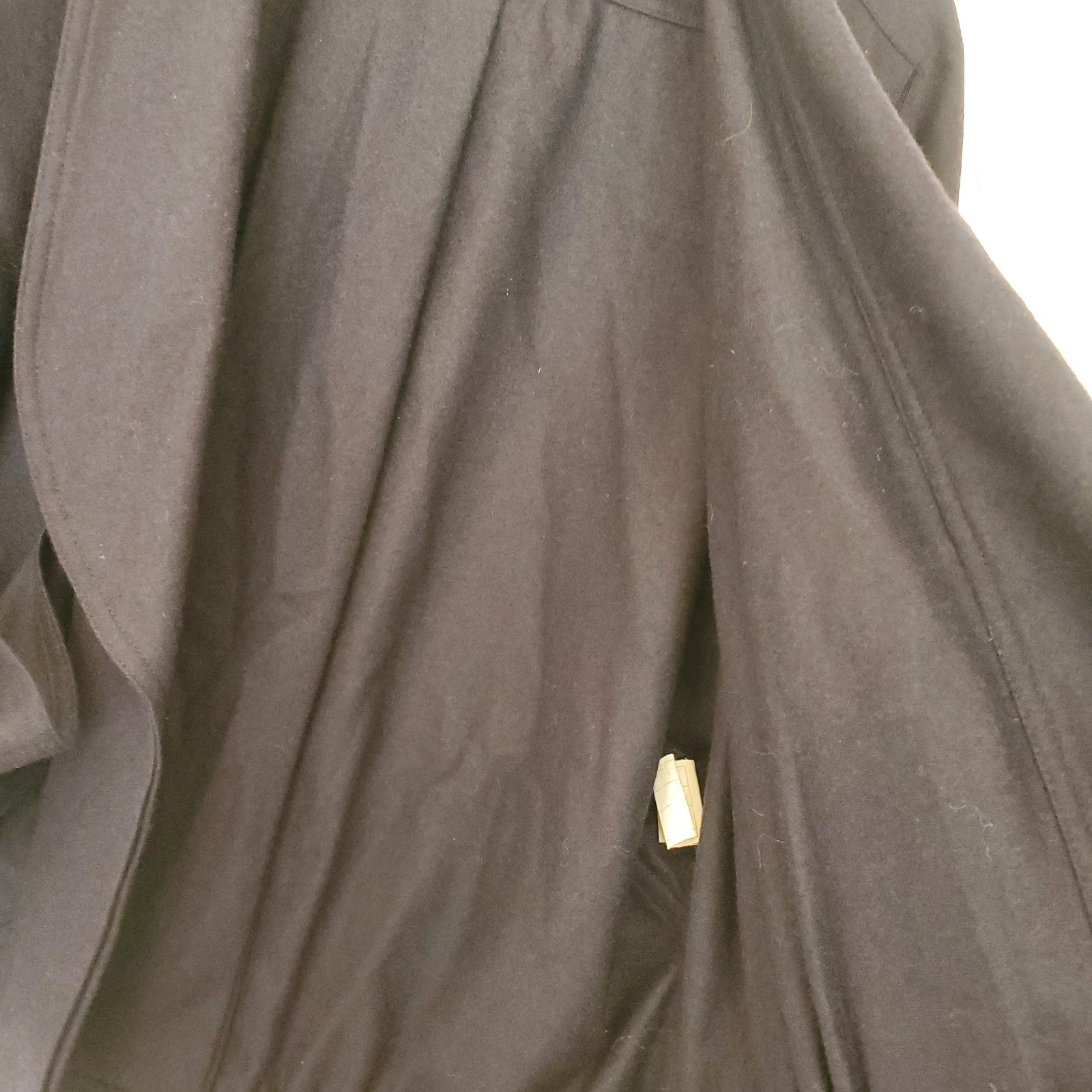 Vintage Touche Italy Navy Wool Cashmere Blend Shawl Collar Pocket Jacket Size 42