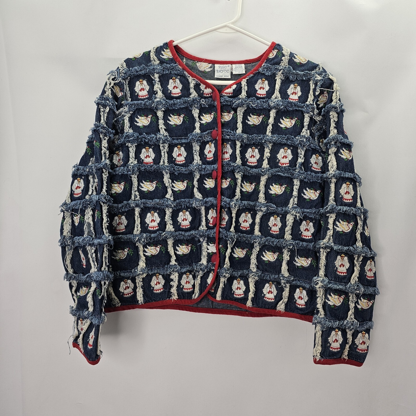 Pre – Owned Vintage Blue Bayou Women Size M Denim Christmas Jacket