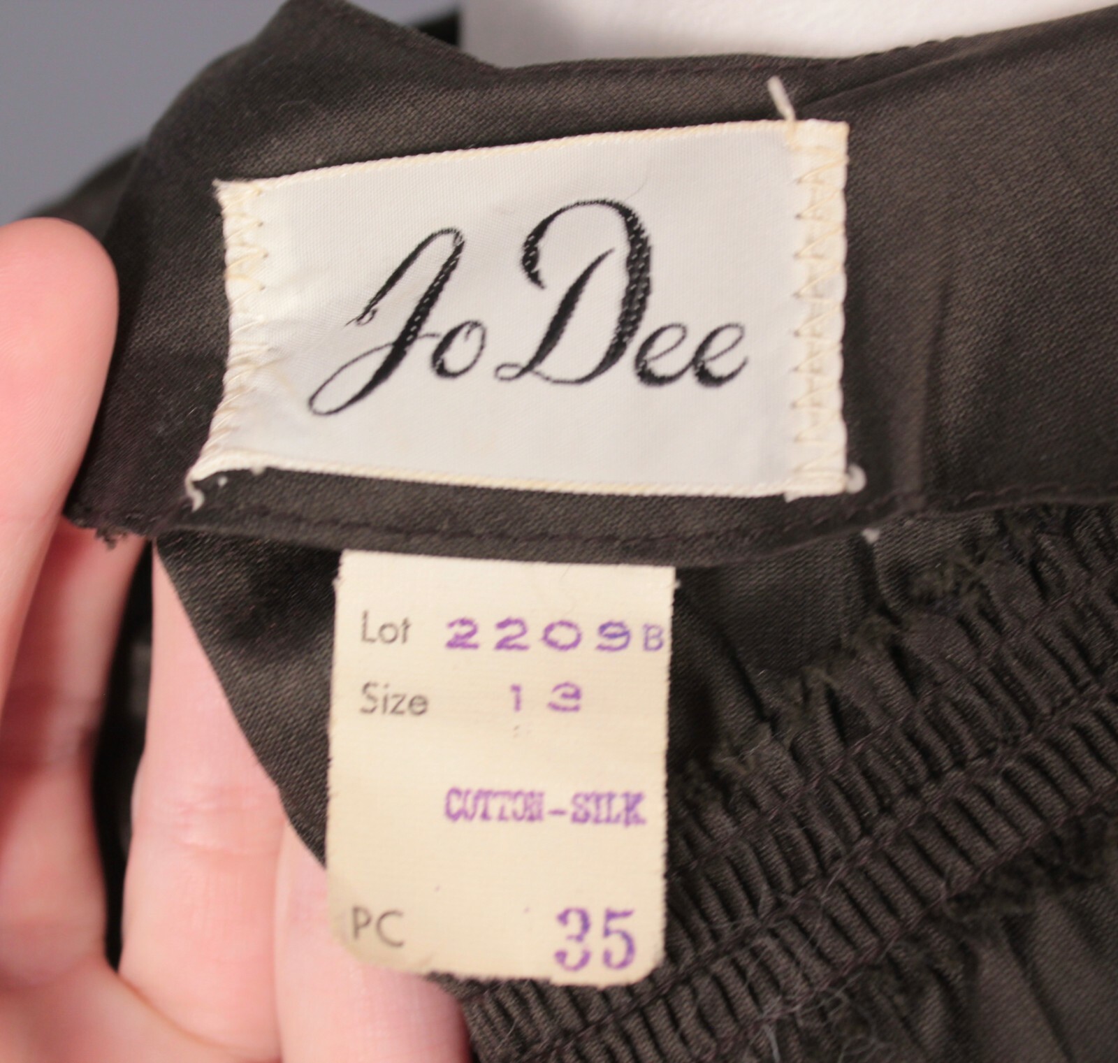 VTG Women’s 50s Dark Brown Dress / Gown Sz S 1950s Cocktail